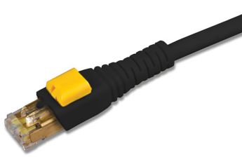 (Архив)Шнур комм. Siemon, кат. 6, неэкр., U/UTP, RJ45/RJ45, LSZH, 5м, чёрный, T568A/B, защита от отключения LockIT