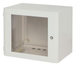 (Архив)Шкаф телекоммуникационный настенный Zpas SWJ, 19", 18U, 871х600х300 мм (ВхШхГ), дверь: стекло, сварной, цвет: серый