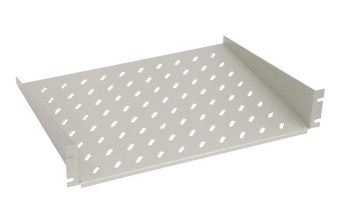 (Архив)Полка Zpas, консольная, 1U, 446х350 мм (ШхГ), для шкафов и стоек, цвет: серый