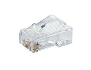 Вилка Panduit PAN-PLUG, RJ45(8p8c), кат. 5е, неэкр., для многожильного кабеля, 100 шт, цвет: прозрачный
