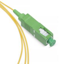 Пигтейл BNH, SC/APC (SM), OS2 9/125, Tight Buffer, LSZH, 1,5м, зелёный хвостовик, цвет: жёлтый