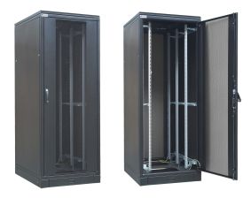 (Архив)Шкаф серверный напольный Zpas SZB IT, IP20, 47U, 2186х600х1000 мм (ВхШхГ), дверь: перфорация, боковая панель: сплошная, разборный, цвет: чёрный
