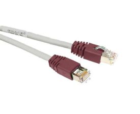 Шнур комм. Panduit, кат. 5е, экр., U/UTP, RJ45/RJ45, PVC, AWG26, 0.5м, серый, цвет коннектора: коричневый