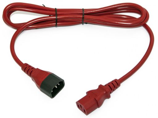 Шнур для блока питания Hyperline PWC-IEC13-IEC14-3.0-RD