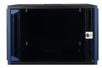 Шкаф телекоммуникационный настенный Datarex, 19", 4U, 135х600х600 мм (ВхШхГ), дверь: стекло, разборный, цвет: чёрный