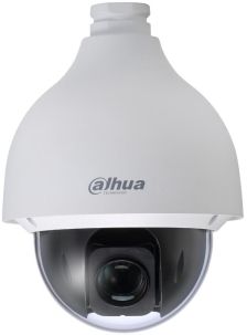 Сетевая IP видеокамера Dahua, купольная, помещ./улица, 2 Мп, 1/2,8’, 1920х1080, 50к/с, цв: 0,005лк, объе-в: 4,8мм, DH-SD50225U-HNI