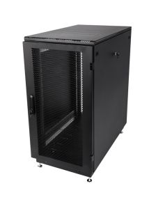 (Архив)Шкаф серверный напольный ЦМО ШТК-М, IP20, 27U, 1360х600х800 мм (ВхШхГ), дверь: перфорация, цвет: чёрный