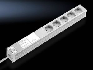 Блок силовых розеток Rittal, Schuko х 5, 19", шнур 2 м, 44мм 16А, наконечники жил, H05VV-F3G1,5