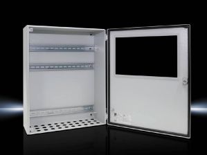 Шкаф электротехнический настенный Rittal, IP65, 500х400х160 мм (ВхШхГ), дверь: металл с окном, сталь листовая, цвет: серый