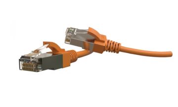 Шнур комм. Hyperline, кат. 6, экр., S/FTP, RJ45/RJ45, LSZH, AWG28 2м, оранжевый