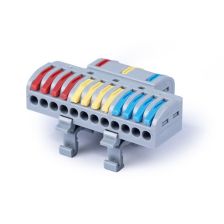 Клемма соединительная Cabeus, с рычагом, зажимов: 15, крепление на DIN-рейку, (MX3-12D)