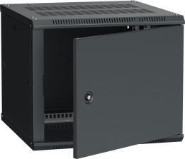 Шкаф навесной ITK LINEA W, 19", 9U, 500х600х600 мм (ВхШхГ), дверь: металл, разборный, цвет: чёрный