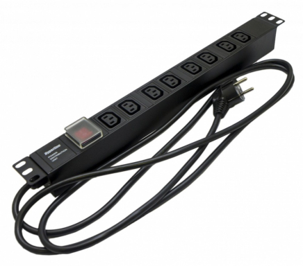 Блок распределения питания Hyperline SHE19-8IEC-S-2EU