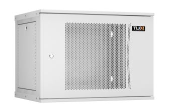 Шкаф телекоммуникационный настенный TLK Lite, 19", 9U, 436х600х450 мм (ВхШхГ), дверь: перфорация, разборный, цвет: серый