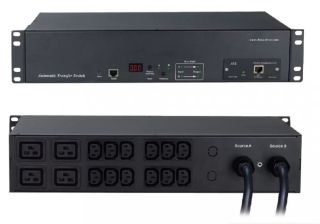 PDU Basic Hyperline ATS, IEC 60320 С13, IEC 60320 С19 х 16, для блока розеток, 89мм, чёрный