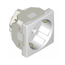 Розетка электрическая Efapel QUADRO 45, 2к+З, 16А, 45x45, 45 град., цвет: белый, винтовое подключение
