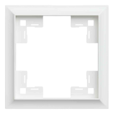 Лиц. рамка розеточная Rikett Classic, 90х90 мм (ВхШ), цвет: белый сатин (35910 MW)