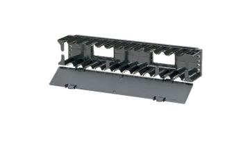 Организатор комм. шнуров Panduit NetManager™, 19", 1HU, 44х486,2х95 мм (ВхШхГ), горизонтальный, с крышкой, цвет: чёрный