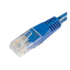 Шнур комм. Siemon, кат. 6A, неэкр., U/UTP, RJ45/RJ45, LSZH, 3м, синий, с замком, LockIT