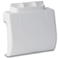 Отвод DKC In-Liner Front, для кабель-канала, 90х25 мм (ВхШ), цвет: белый, (широкий) 