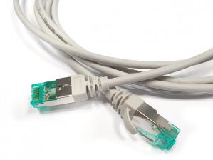 Шнур комм. Hyperline, кат. 6A, экр., S/FTP, RJ45/RJ45, LSZH, AWG30 3м, серый