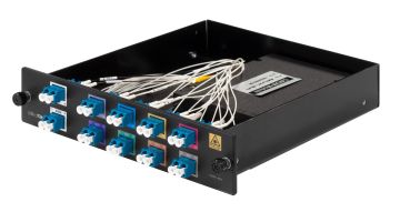 Бокс оптический Mikrotik, портов: 8, LC (duplex), цвет: чёрный, (CWDM-MUX8A)
