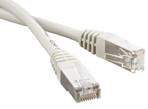 (Архив)Шнур комм. AMP, кат. 5е, экр., F/UTP, RJ45, 100 МГц PVC, 1м, белый