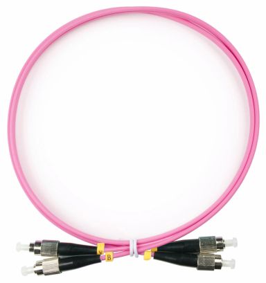 Коммутационный шнур оптический Cabeus FOP-50-OM4-FC-FC-1m