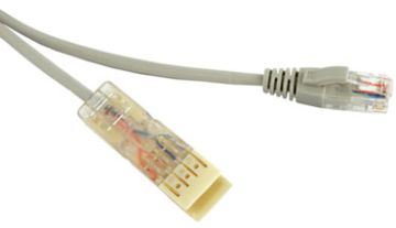 (Архив)Шнур комм. телефонный Hyperline, RJ45/110, пар: 2, PVC, 2м, серый