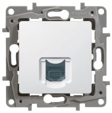Розетка информационная Legrand Etika, 1x RJ45, цвет: белый, (LEG.672253)