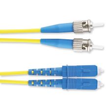 Комм. шнур оптический Panduit, Duplex ST/SC, OS2 9/125, LSZH, 5м, Ø 3мм, синий хвостовик, цвет: жёлтый