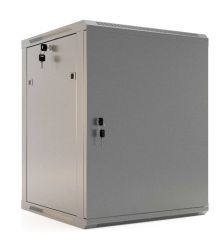 Шкаф телекоммуникационный настенный Hyperline TWB, 19", 18U, 908х600х600 мм (ВхШхГ), дверь: металл, разборный, цвет: серый