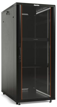(Архив)Шкаф телекоммуникационный напольный Hyperline TTC2, 32U, 1610х600х800 мм (ВхШхГ), дверь: стекло, боковая панель: сплошная, разборный, цвет: чёр