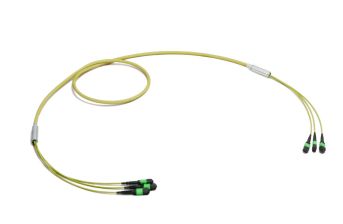 Комм. шнур оптический Eurolan, MTP/MTP, OS2 9/125, LSZH (нг(A)-HF), 100м, Ø 6,3мм, зелёный хвостовик, цвет: жёлтый