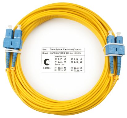 Коммутационный шнур оптический Cabeus FOP(d)-9-SC-SC-7m