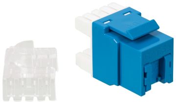 Модуль универсальный Lanmaster, keystone, 1хRJ45, Krone, кат. 5е, неэкр., цвет: синий