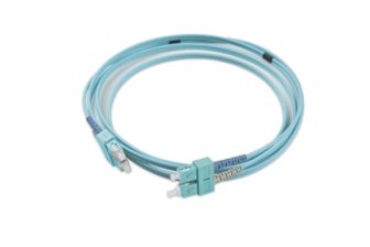(Архив)Комм. шнур оптический Nexans LANmark-OF Slimflex, Duplex SC/SC, OM4 50/125, LSZH, 2м, Ø 2мм, голубой хвостовик, цвет: голубой