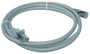 Шнур комм. Lanmaster, кат. 5е, экр., FTP, RJ45/RJ45, LSZH, 0.5м, серый
