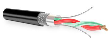 (Архив)Кабель интерфейсный промышленный Hyperline, SF/UTP, 1 пар., PU, Ø 7,5мм, внутри зданий, цвет: чёрный