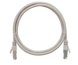 Шнур комм. Nikomax, кат. 6, экр., S/FTP, RJ45/8P8C, 250 МГц, LSZH, AWG26, 2м, серый, класс E