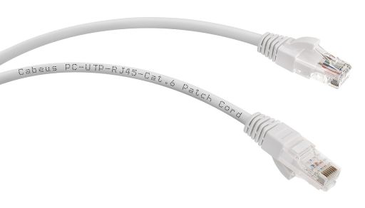 Шнур коммутационный Cabeus PC-UTP-RJ45-Cat.6-1m-WH