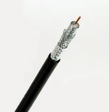 Кабель коаксиальный Hyperline RG11, PVC, двухслойный экран (100% + 60%), 75 Ом, бухта, 500 м, d , цвет: чёрный