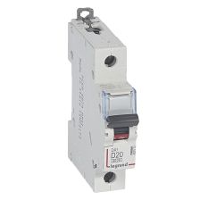Автоматический выключатель Legrand DX3, 1 модуль, D класс, 1P, 20А, 10кА, (LEG.407972)