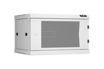 Шкаф телекоммуникационный настенный TLK Classic II, 19", 6U, 370х600х450 мм (ВхШхГ), дверь: стекло, разборный, цвет: серый
