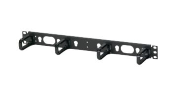 Организатор комм. шнуров Panduit Open-Access™, 19", 1HU, 44х482,6х76 мм (ВхШхГ), горизонтальный, 4 кольца, цвет: чёрный
