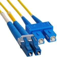 (Архив)Комм. шнур оптический NTSS Tight Buffer, Duplex LC/SC, OS2 9/125, PVC, 5м, цвет: жёлтый
