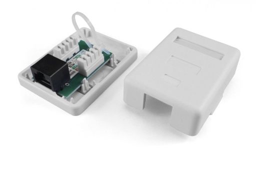 Розетка компьютерная Hyperline SB1-1-8P8C-C6-WH