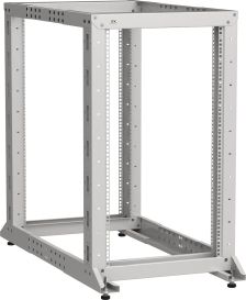 Стойка открытая 19" ITK LINEA F, телекоммуникационная, 47U, 2249х600х1000 мм (ВхШхГ), двухрамная, цвет: серый
