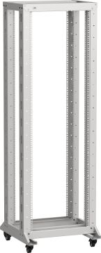 Стойка открытая 19" ITK LINEA F, телекоммуникационная, 24U, 1200х600х600 мм (ВхШхГ), двухрамная, цвет: серый