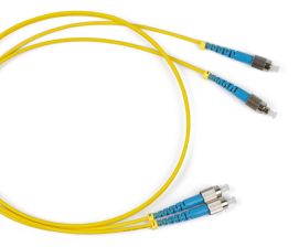 (Архив)Комм. шнур оптический Hyperline, Duplex FC/FC (UPC), OS2 9/125, LSZH, 5м, цвет: жёлтый